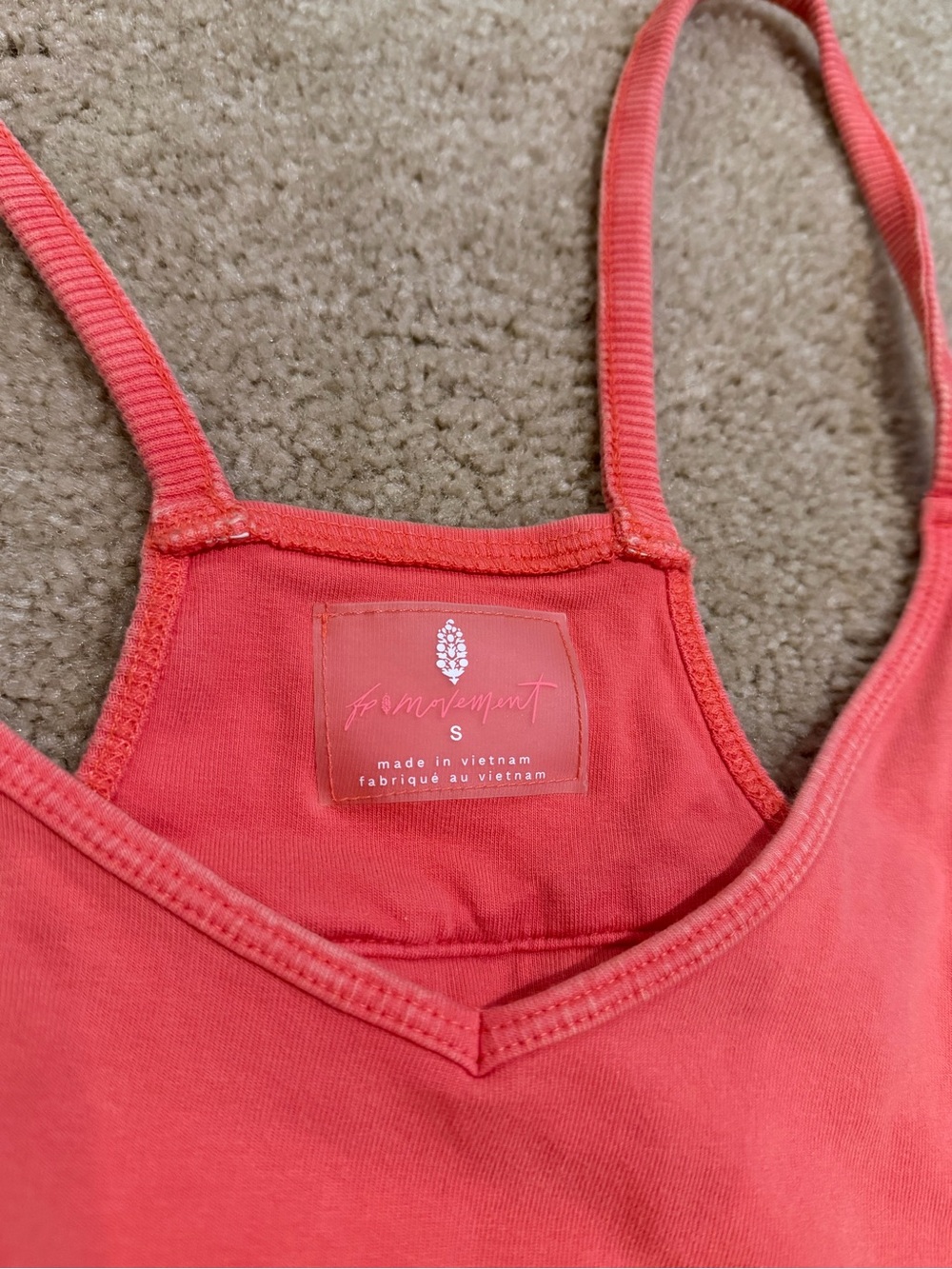 FP Free People Movement Hot Shot One Piece s Coral Pink Orange Jumpsuit - Picture 3 of 11